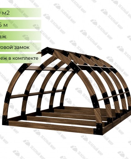 Arched house frame of regular shape AS-4 made of plywood