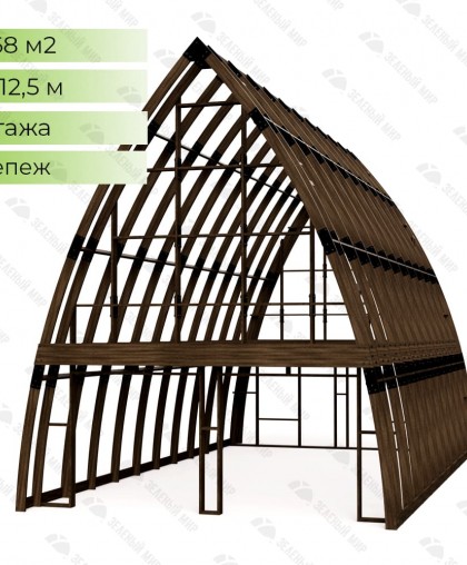 Arched garage frame