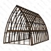 Arched garage frame