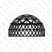 Geodesic dome frame - G12 - 111m2, frequency V4, section 1/2