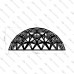 Geodesic dome frame - G12 - 104m2, frequency V4, section 3/8