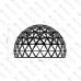 Geodesic dome frame - G12 - 104m2, frequency V4, section 5/8