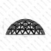 Geodesic dome frame - G13 - 122m2, frequency V4, section 3/8