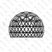 Geodesic dome frame - G8 - 39m2, frequency V3, section 3/4