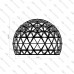 Geodesic dome frame - G9 - 49m2, frequency V3, section 3/4