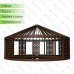 Frame of yurt Yu-8.5 - 56 sq.m