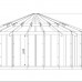 Frame of yurt Yu-8 - 50 sq.m