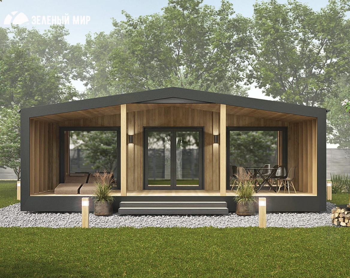 Ready-made modular house in Barnhouse style 72m2