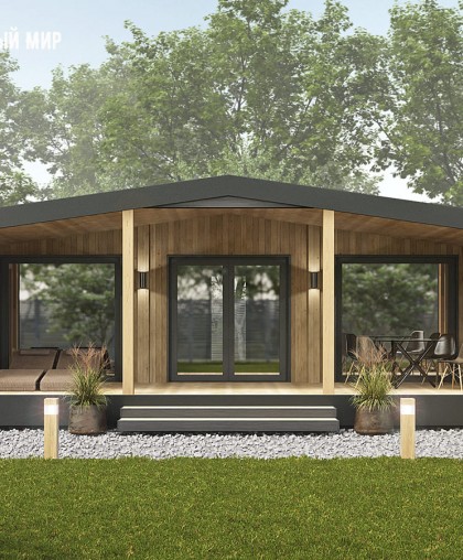 Ready-made modular house in Barnhouse style 72m2