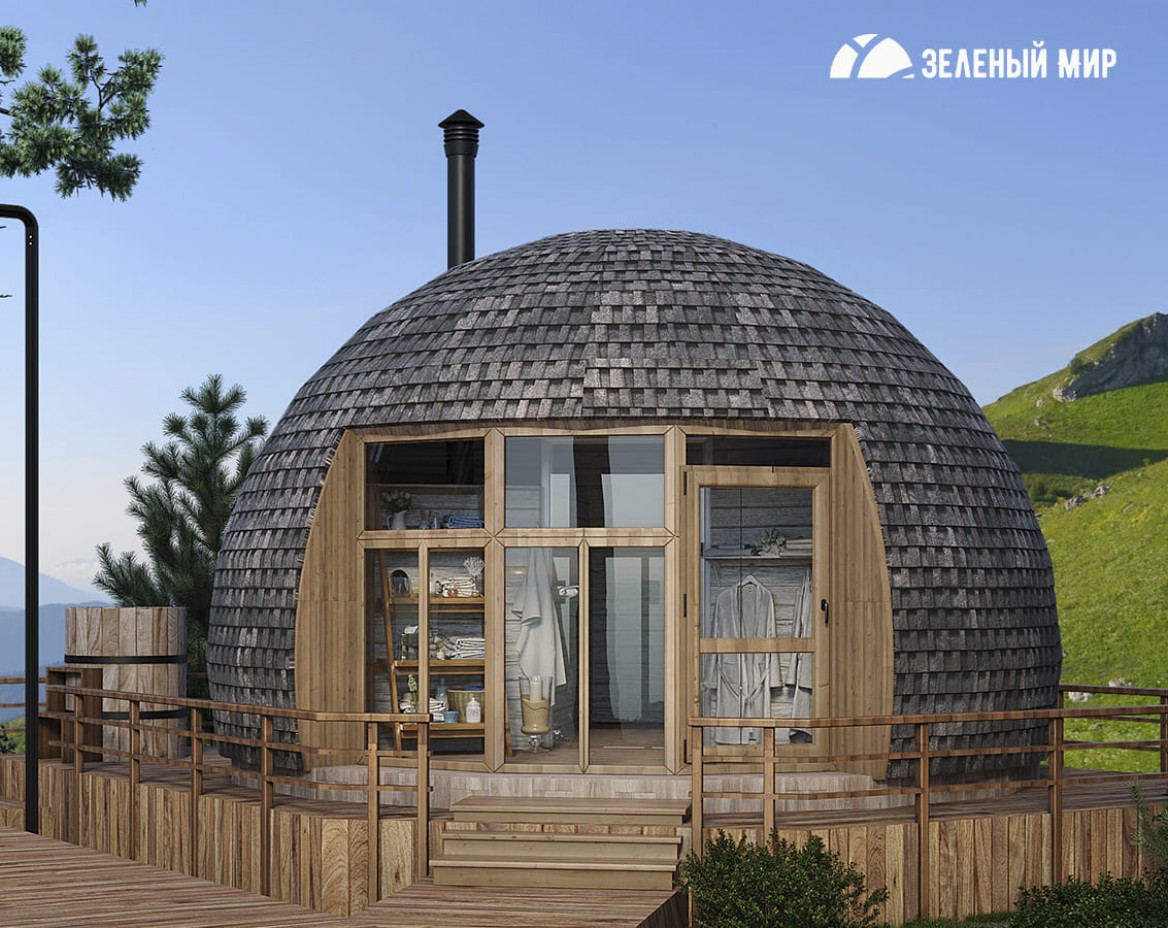 Dome sauna, 27m2 - v1