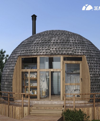 Dome sauna, 27m2 - v1