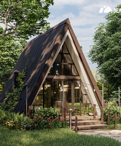 A-Frame / Hut house 6 x 7.5 m2