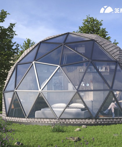 Geodesic dome house / glamping, 30 m2