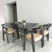 Black set of table 160x80 and 4 Rise chairs