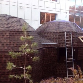 Detox center. Two six-meter domes