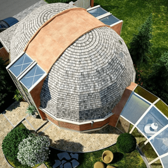 Building a domed house step by step