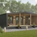 Casa modular pronta no estilo Barnhouse, 72m2.