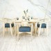 Conjunto de mesa preta 160x80 e 4 cadeiras Rise