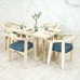 Conjunto de mesa preta 160x80 e 4 cadeiras Rise