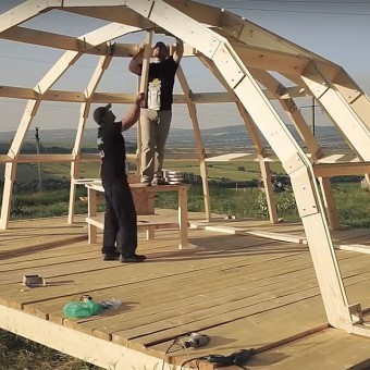 A nossa produção: estruturas de domos para casas